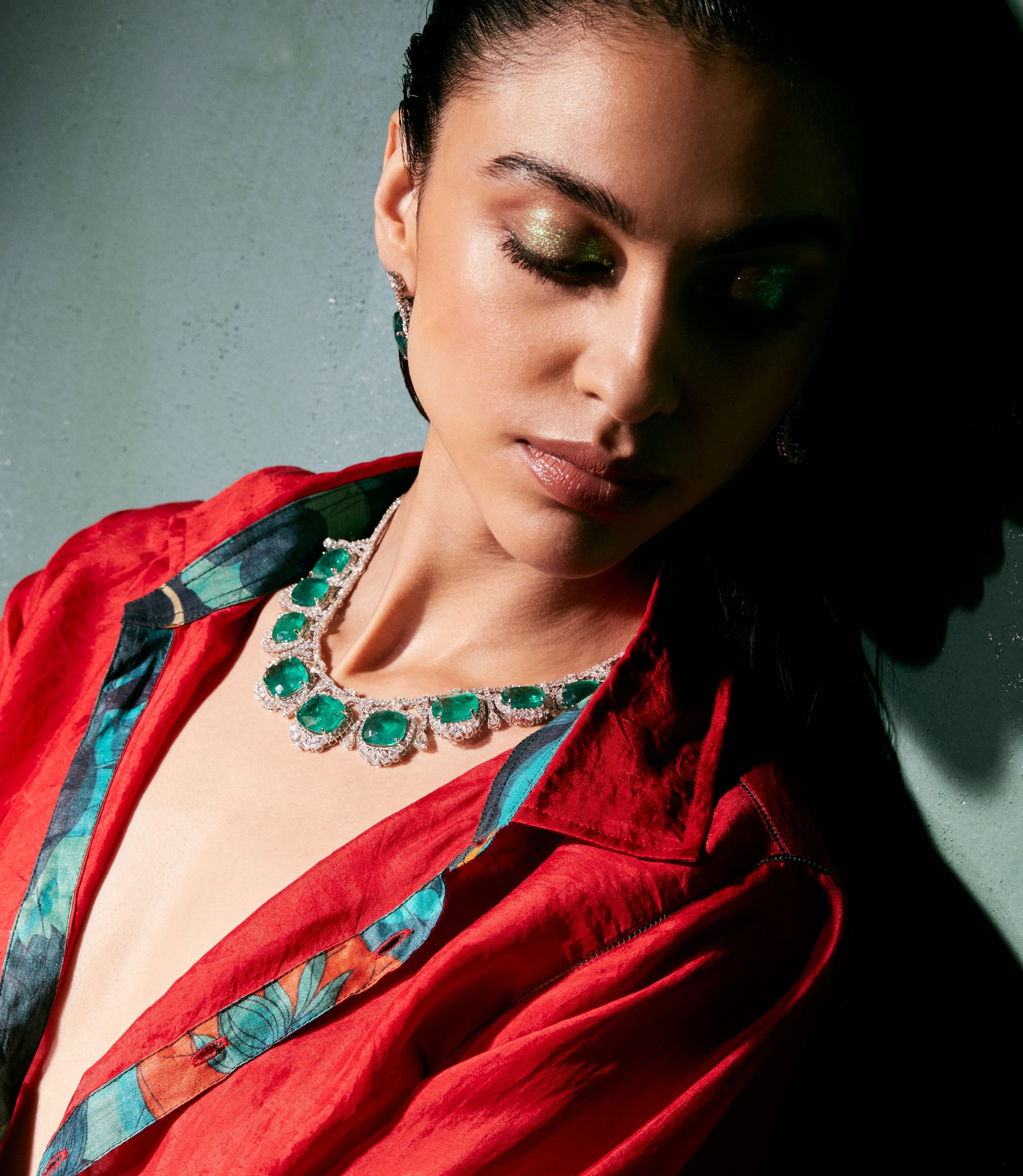 High end emearld necklace