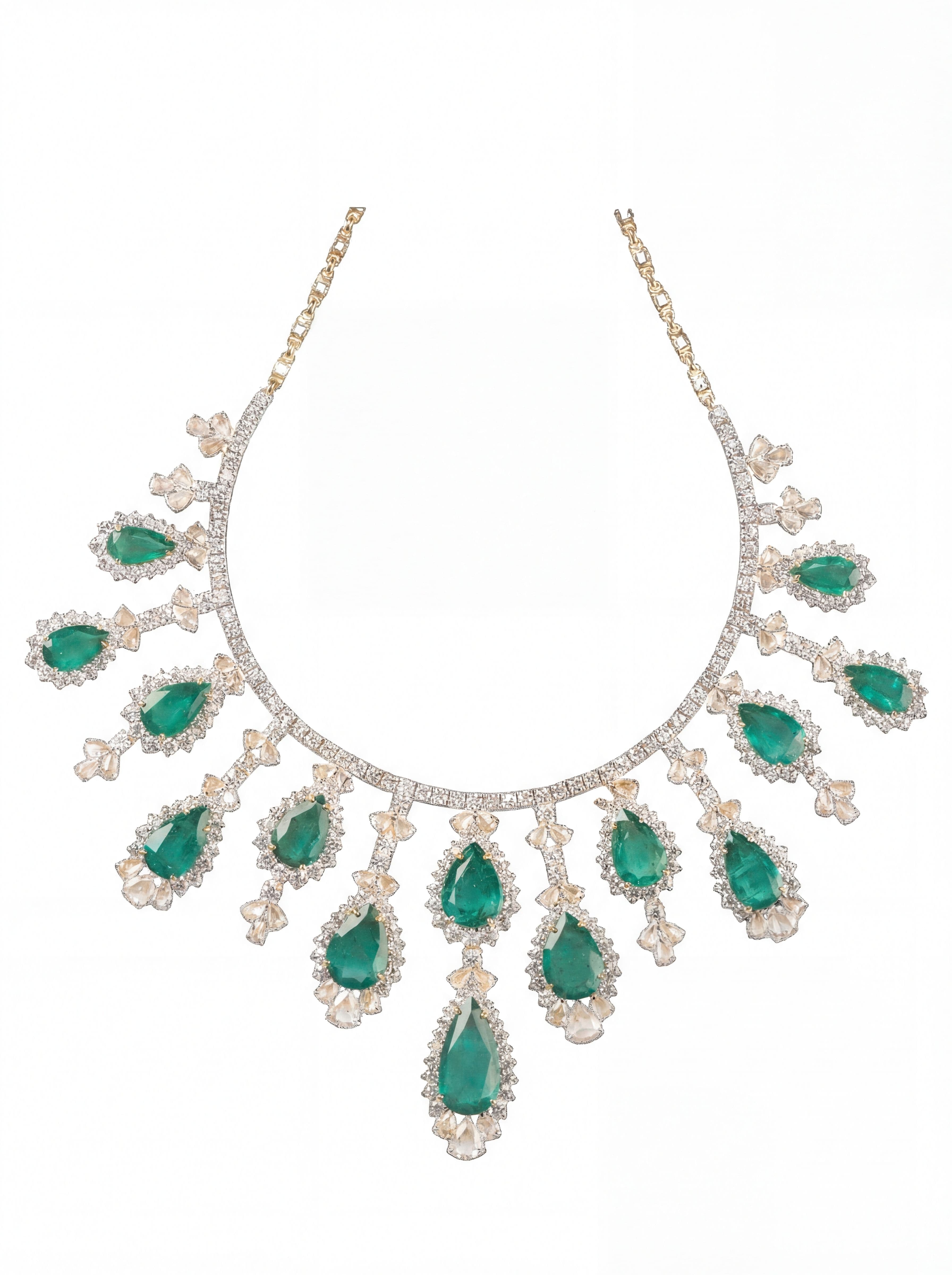 High end emerald necklace