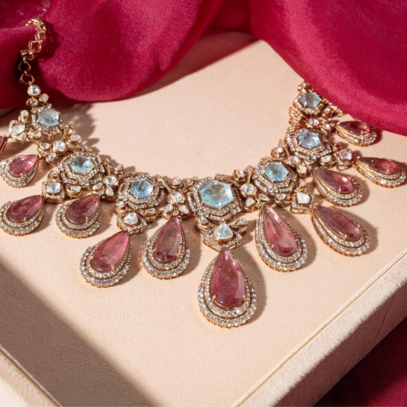 Tourmaline necklace in its box