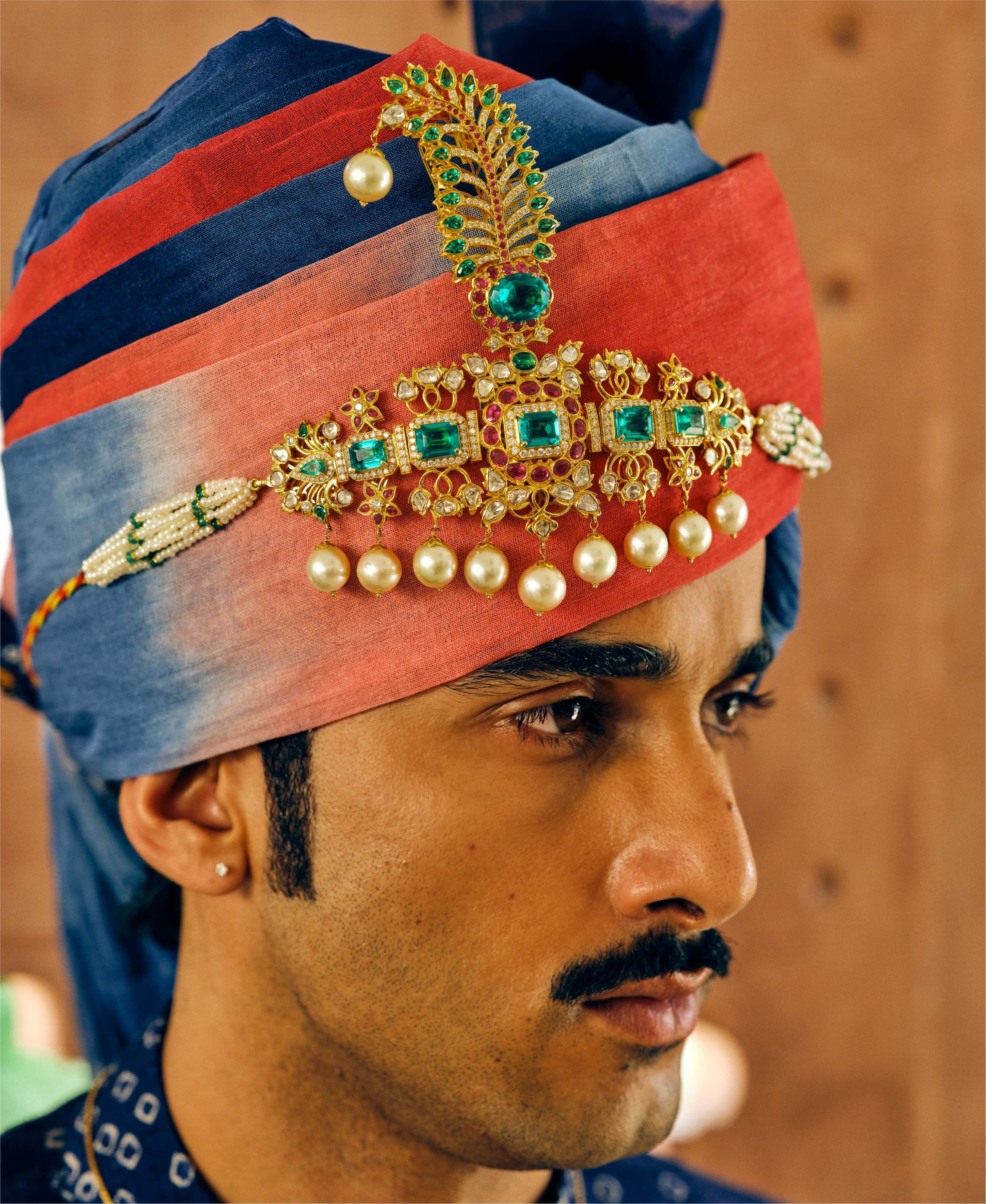 Turban with sarpech, view one