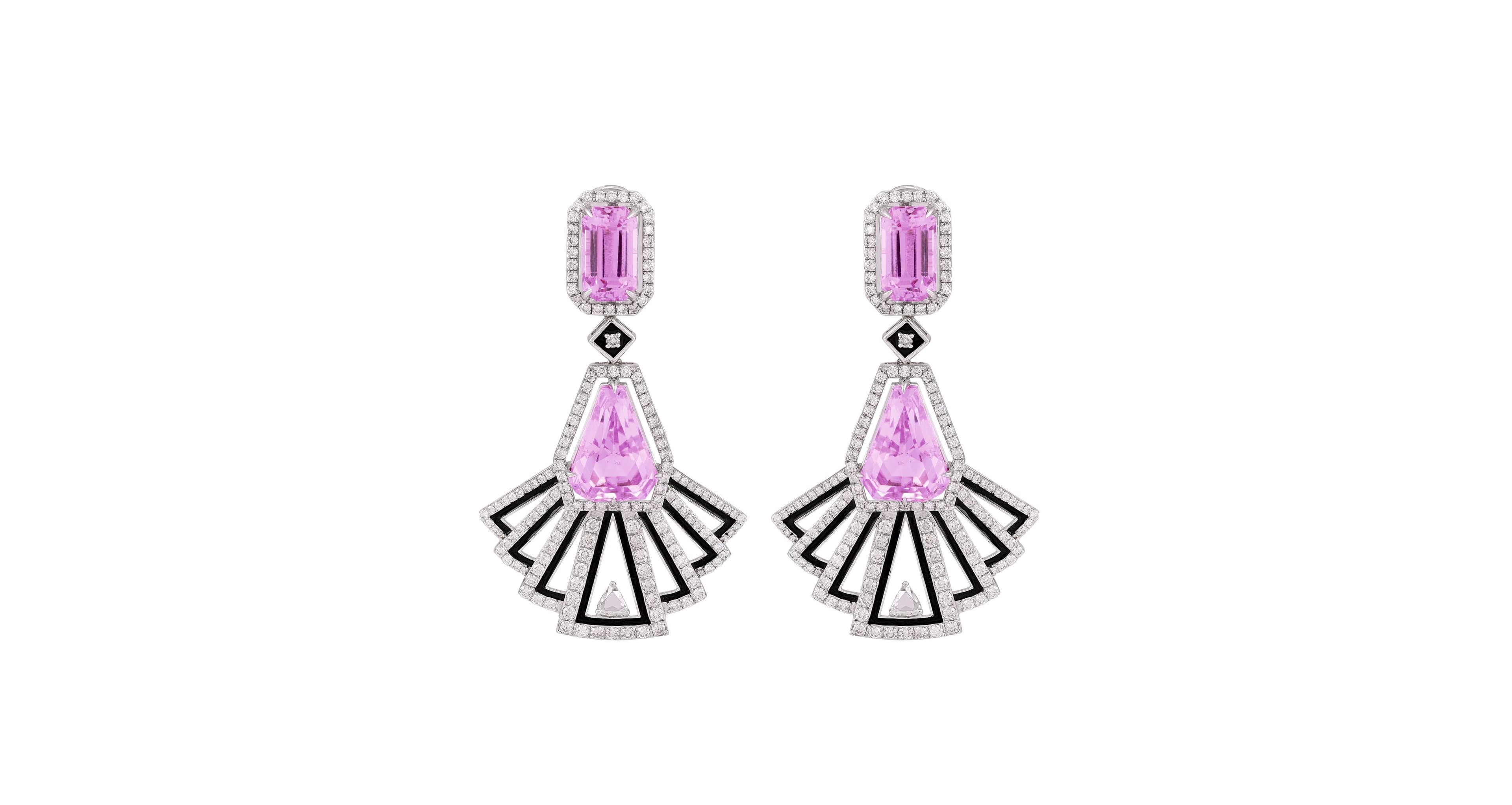 kunzite earrings Contemprory earrings