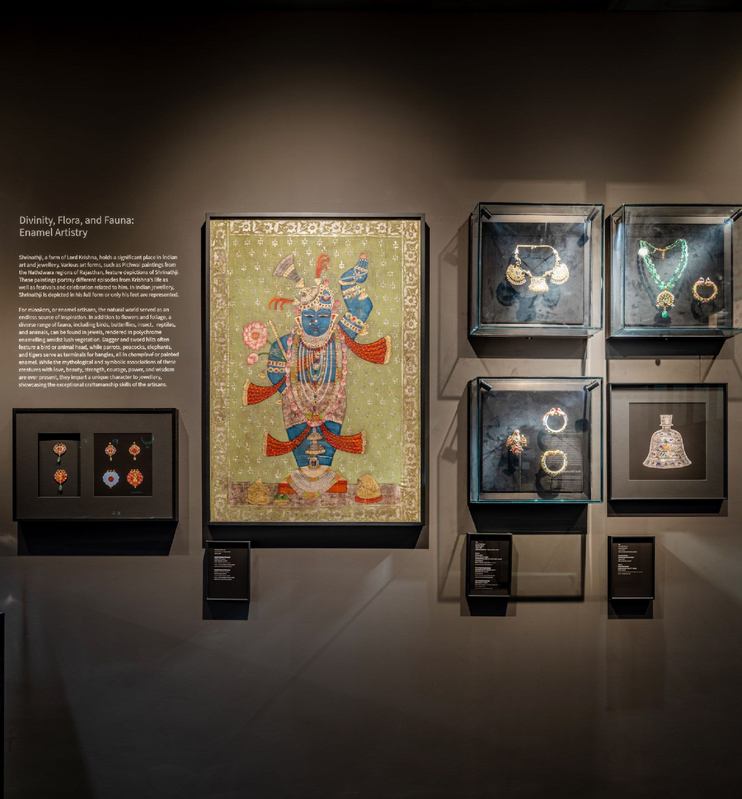 Enamel artistry gallery at the Museum of Meenakari Heritage